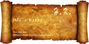 Ház Kitti névjegykártya
