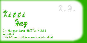 kitti haz business card